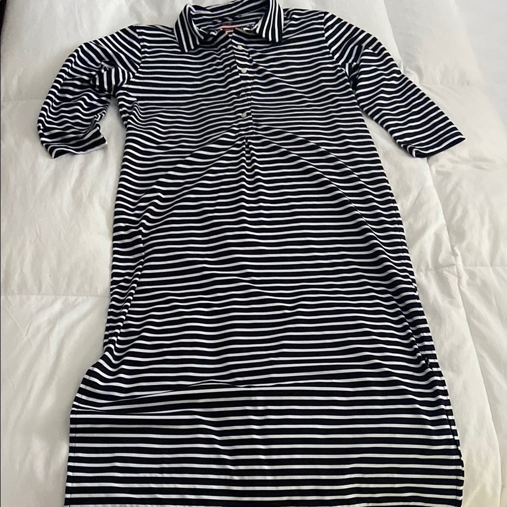 Vineyard Vines Black and White Polo Collar Dryfit dress